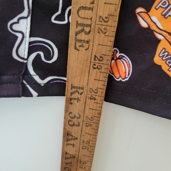 Cute Halloween Medical Scrub Top **Measure M/L** Candy Ghost Pumpkin Cat Cotton - Picture 4 of 9